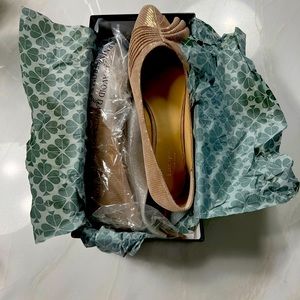 Kate Spade Flats, blush/gold, size 10 NEW